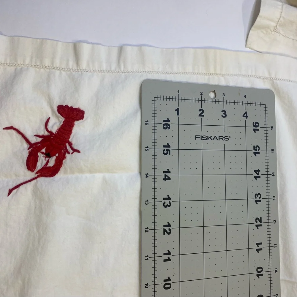 Williams Sonoma Cream Cotton Napkin with Hemstitch Detail